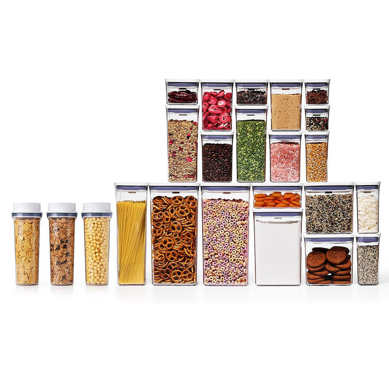 3 Piece Cereal Dispenser Set & 20-Piece POP Container Set Bundle C5