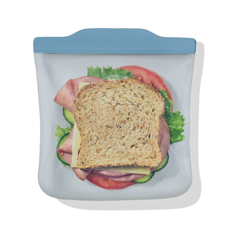 Silicone Reusable Bag  Sandwich (28 oz) - Ocean Blue C4