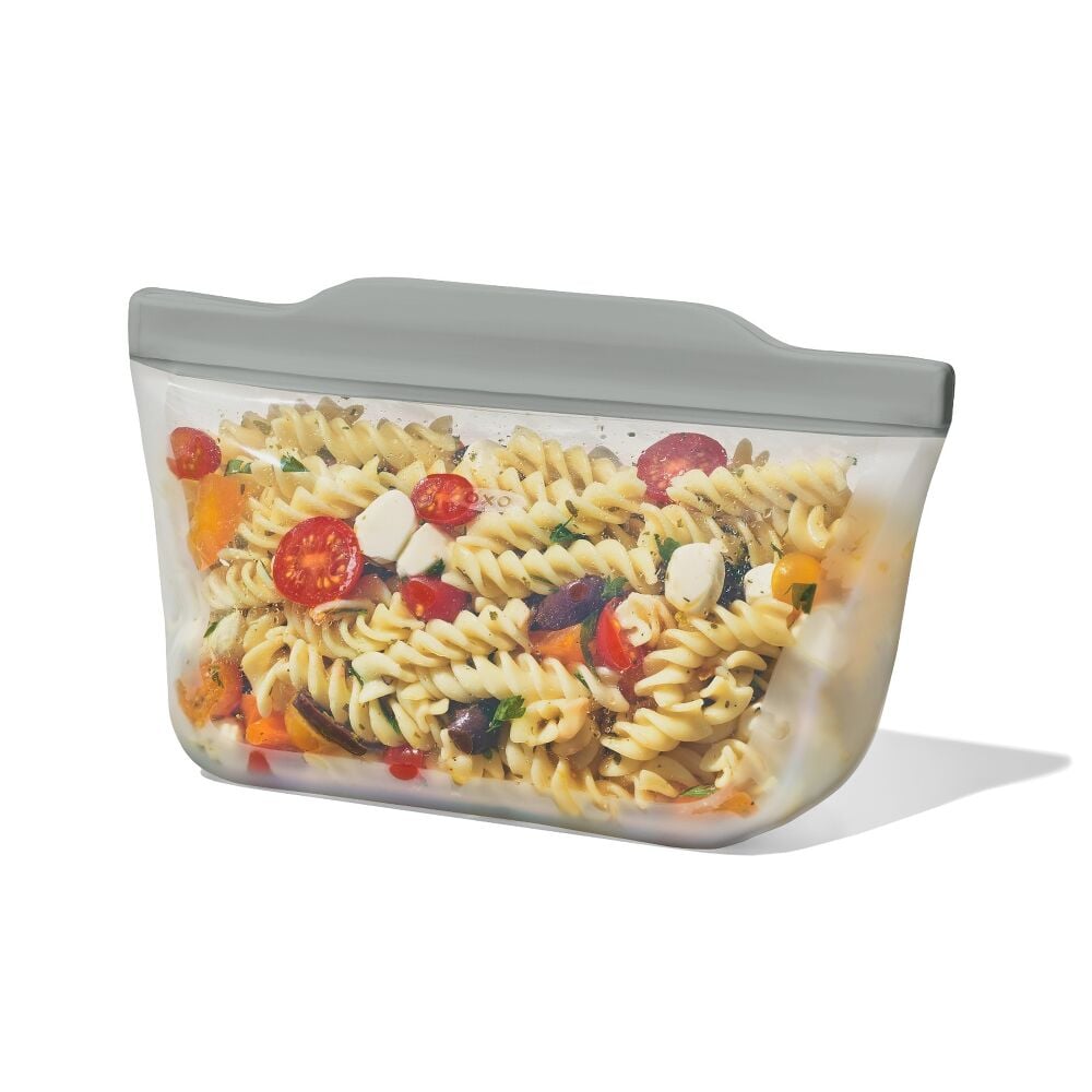 Silicone Reusable Bag  Stand-Up Quart (32 oz) - Fog X6