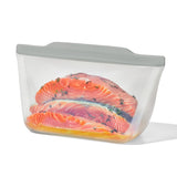 Silicone Reusable Bag  Stand-Up Half Gallon (64 oz) - Fog D8
