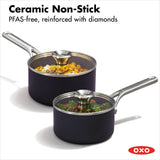 Ceramic Professional Non-Stick 4-Piece Saucepan Set (1.7 Qt & 2.3 Qt) N6