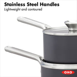 Ceramic Professional Non-Stick 4-Piece Saucepan Set (1.7 Qt & 2.3 Qt) N6