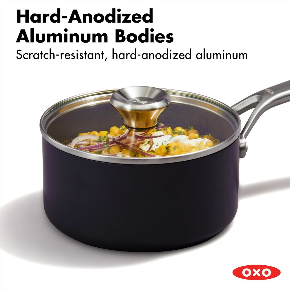 Ceramic Professional Non-Stick 4-Piece Saucepan Set (1.7 Qt & 2.3 Qt) N6