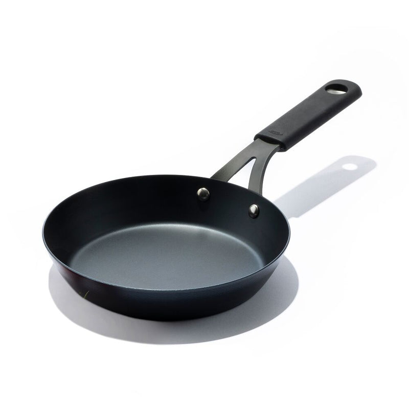 Carbon Steel Obsidian Series 8-Inch Frypan with Silicone Sleeve J6