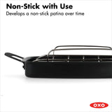 Carbon Steel Obsidian Series Roaster with Rack D8