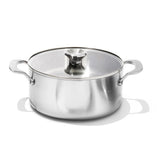 Stainless Steel Mira Series 5.2qt Casserole And Lid I8