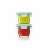 4 Piece Smart Seal Glass Mini Square Container Set U2