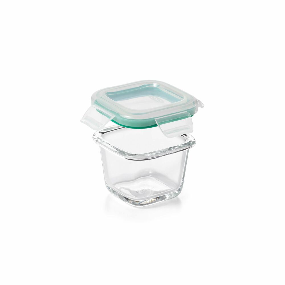 4 Piece Smart Seal Glass Mini Square Container Set U2