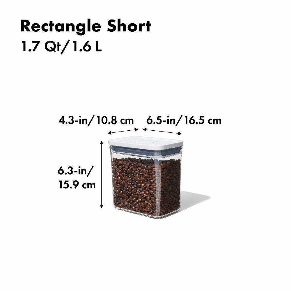 POP Container - Rectangle Short (1.7 Qt/1.6 L) - Matte Black Z5