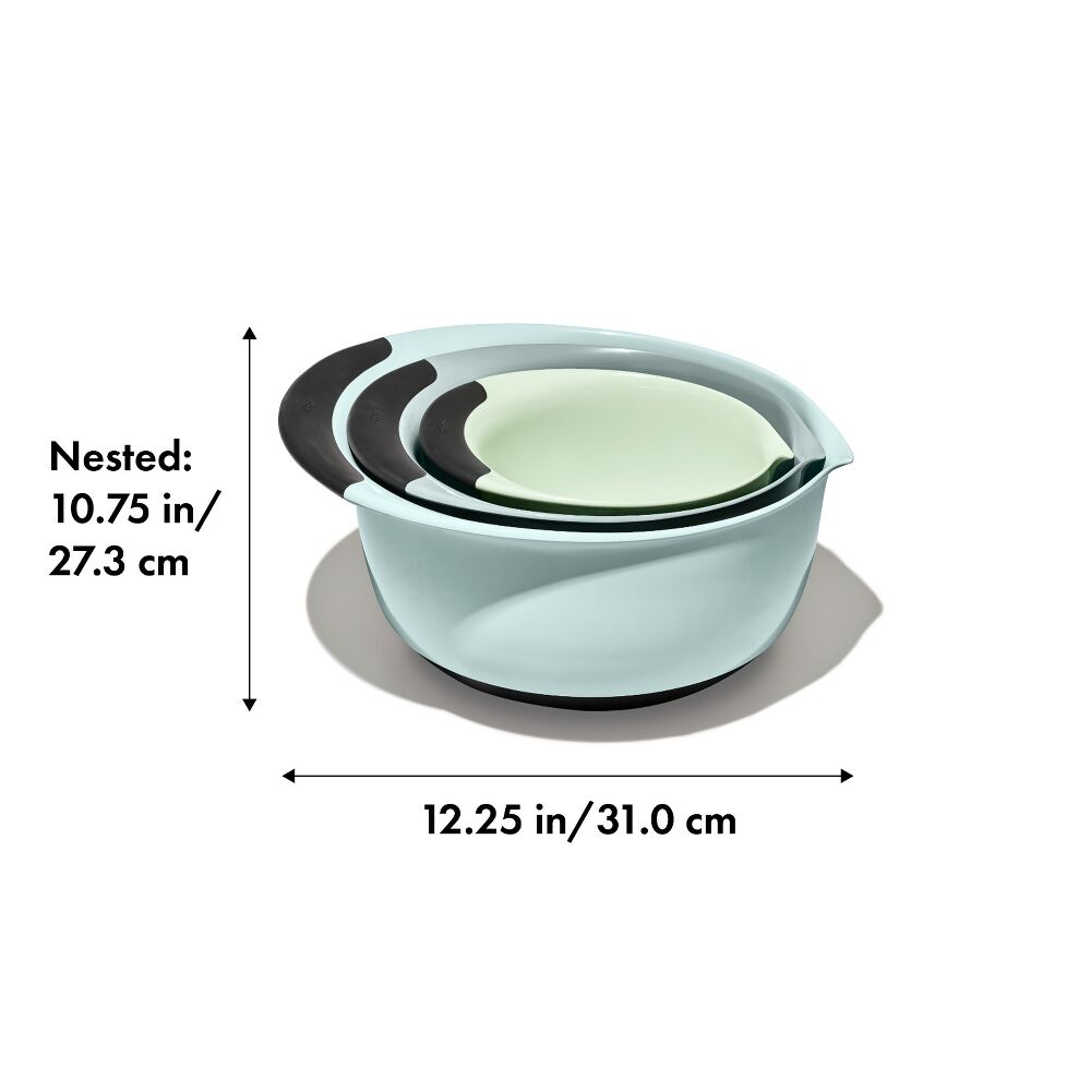 3 Piece Mixing Bowl Set - Cadet Blue, Tower Grey, Jade V5