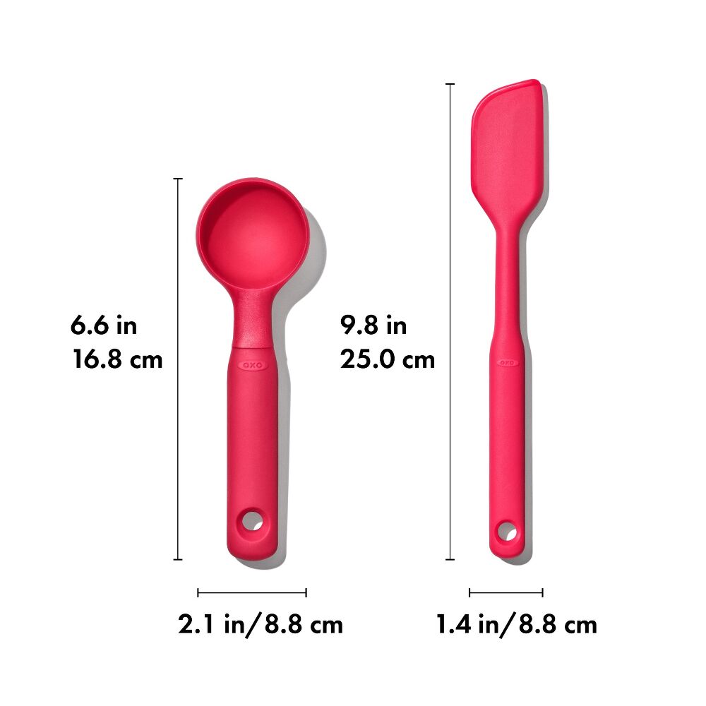 Silicone Cookie Scoop & Small Spatula Set O0