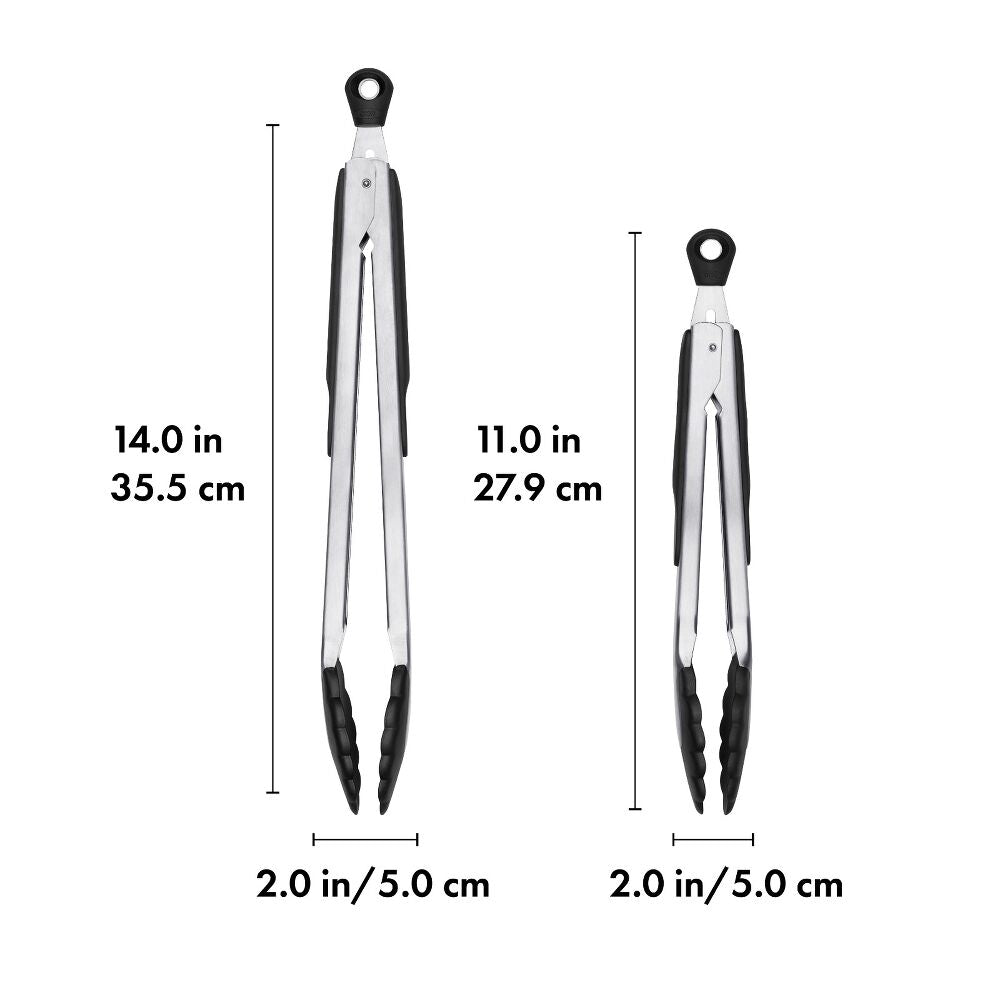 2-Piece Tongs with Nylon Heads Set B3