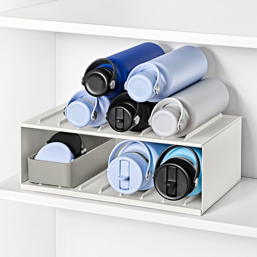 Water Bottle Organizer with Accessory Bin A3