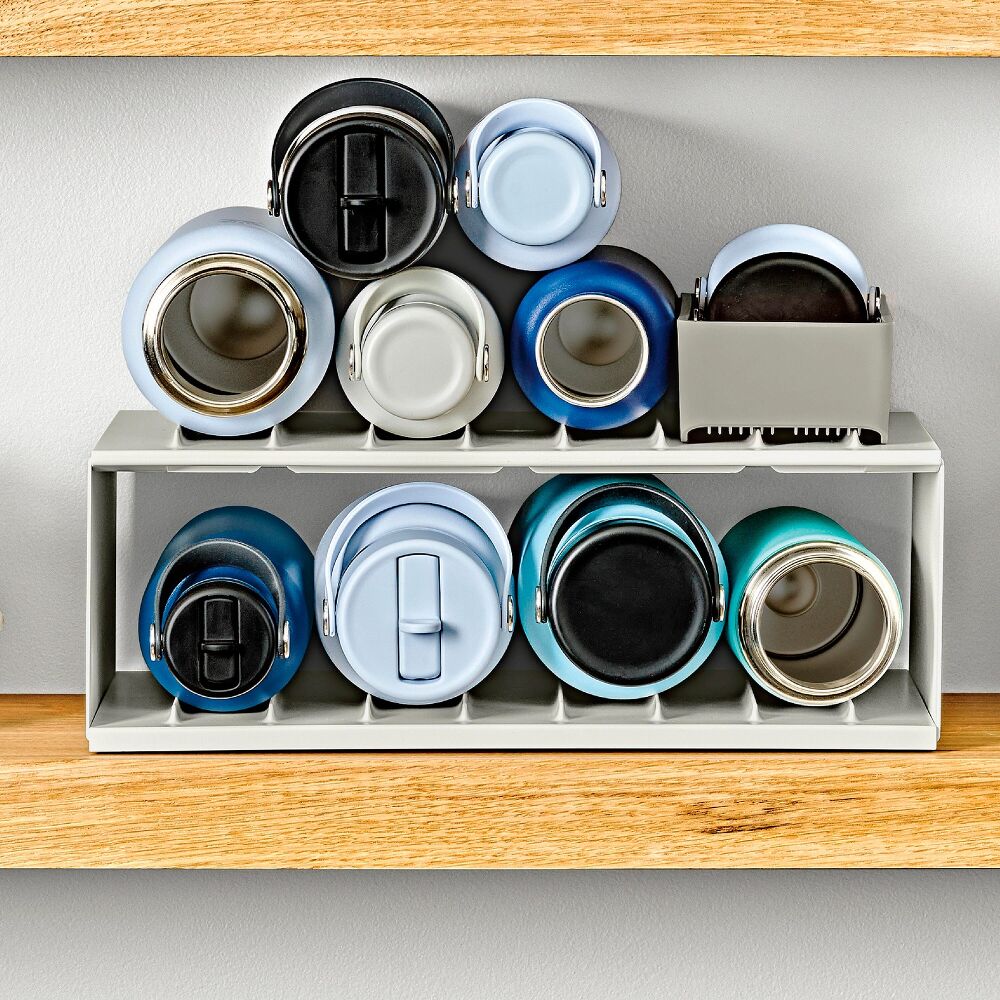 Water Bottle Organizer with Accessory Bin A3