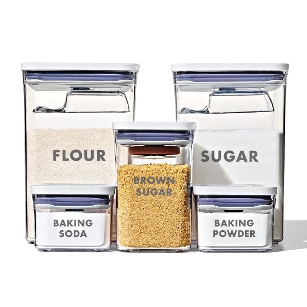 8-Piece Prelabeled Baking POP Container Set W6