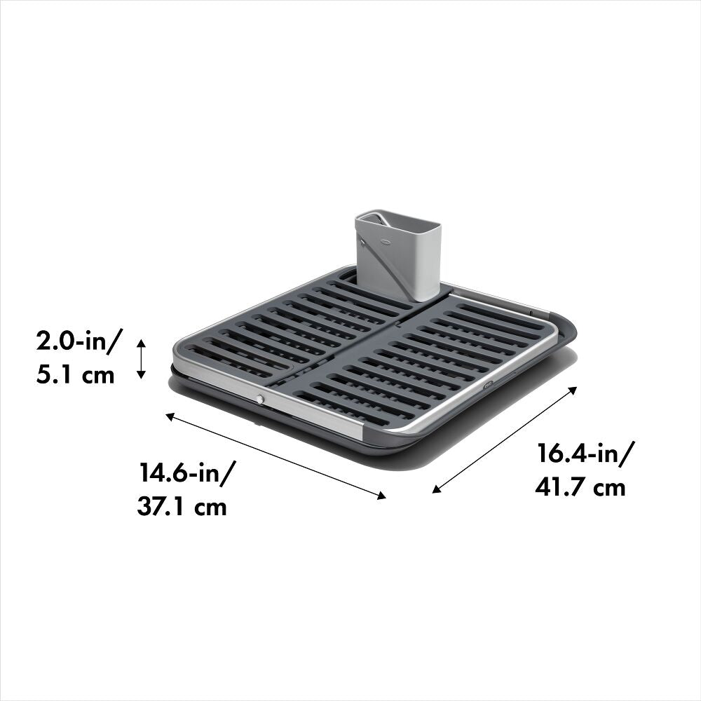 OXO Good Grips Aluminum Fold Flat Dish Rack T6