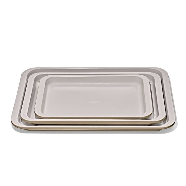 Non-Stick Pro Ceramic Coated Metal Bakeware 3 Pc Set I1