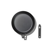 Outdoor 12-inch Carbon Steel Pan with Removable Handle F6