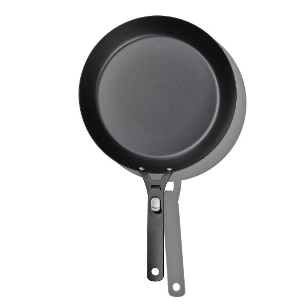 Outdoor 12-inch Carbon Steel Pan with Removable Handle F6