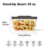 Outdoor Silicone Reusable Stand Up Bag Quart (32 oz) G7