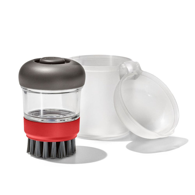 Outdoor Soap Dispensing Dish Brush with Storage Case K6