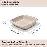 2 Qt Square Stoneware Baking Dish E1