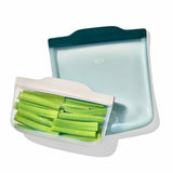 Silicone Reusable Bag -  4 Piece Lunch Set - Oat/Lagoon E2