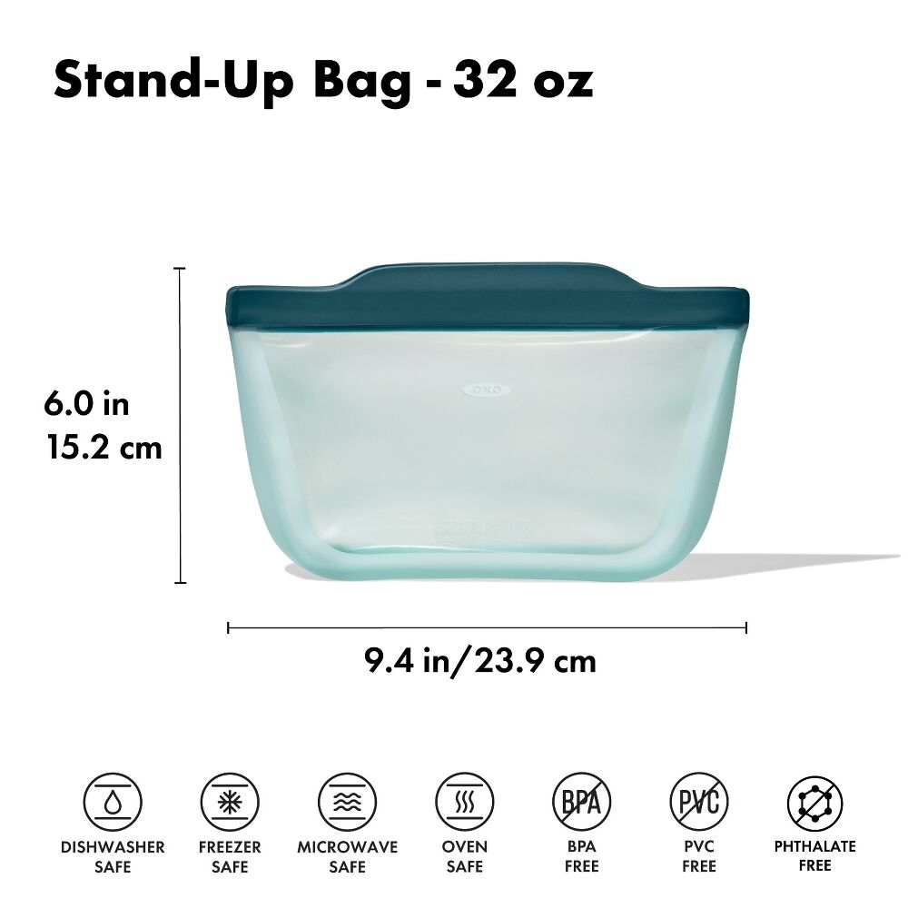 Silicone Reusable Bag - Stand-Up Quart (32 oz) - Lagoon F4
