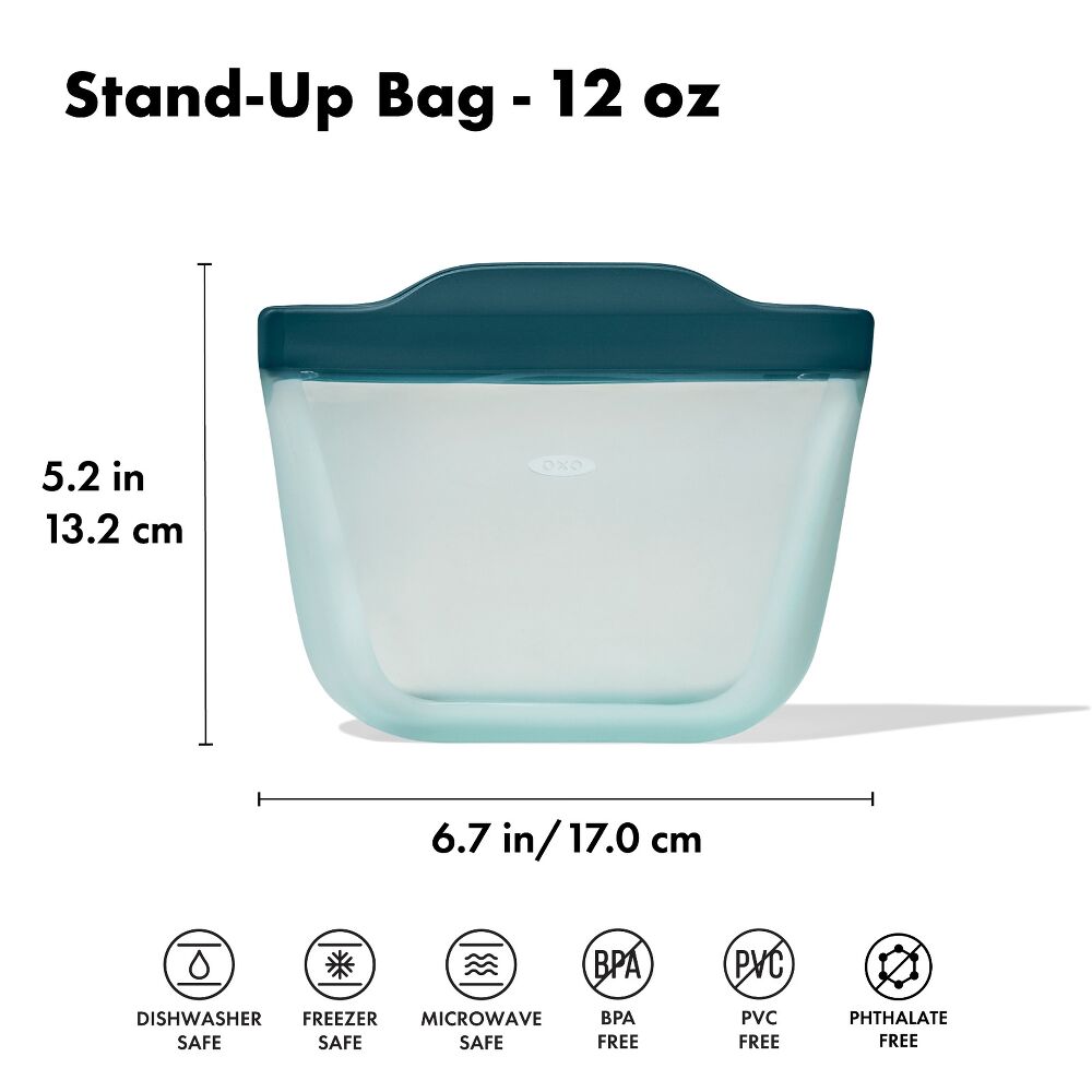 Silicone Reusable Bag - Stand-Up Snack (12 oz) – Lagoon P6