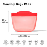 Silicone Reusable Bag - Stand-Up Snack (12 oz) – Watermelon O8