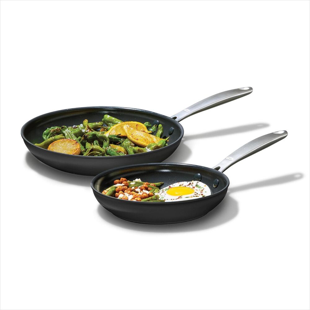 Enhanced Non-Stick 2-Piece Frypan Set — Black N3