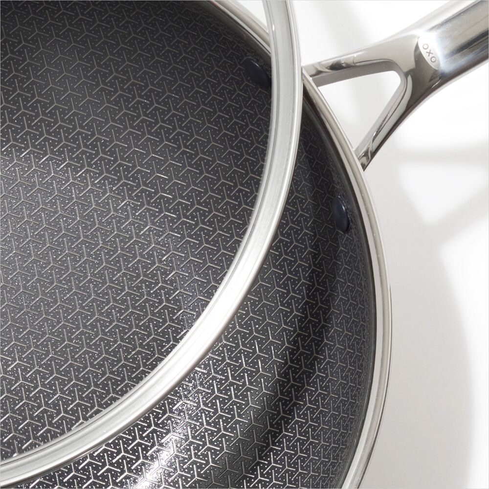 Trident Hybrid Non-Stick Stainless Steel 5 Qt Wok with Lid M7