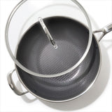 Trident Hybrid Non-Stick Stainless Steel 5 Qt Wok with Lid M7