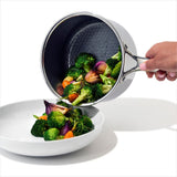 Trident Hybrid Non-Stick Stainless Steel 2.5 Qt Saucepan with Lid M9