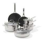 Trident Hybrid Non-Stick Stainless Steel 10-Piece Set D3