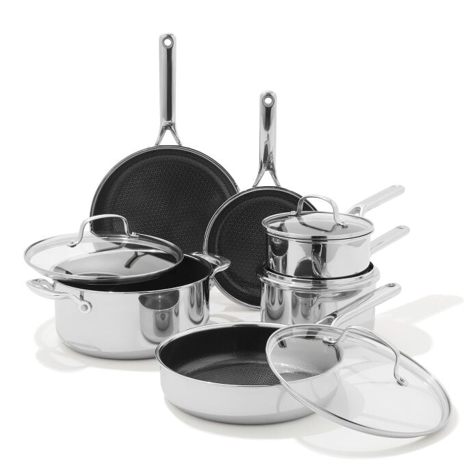 Trident Hybrid Non-Stick Stainless Steel 10-Piece Set D3
