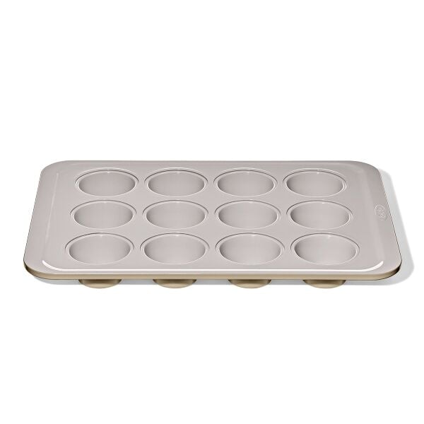 Non-Stick Pro Ceramic Coated Metal Bakeware 12 Cup Muffin Pan K0