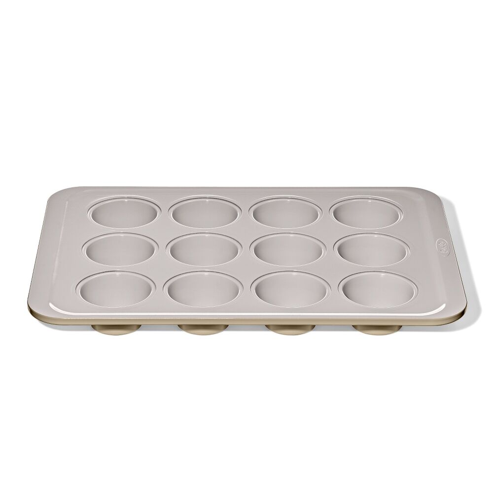 Non-Stick Pro Ceramic Coated Metal Bakeware 12 Cup Muffin Pan K0