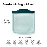 Silicone Reusable Bag - Sandwich Bag (28 oz) - Lagoon X0