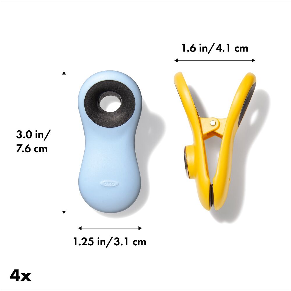 Magnetic All-Purpose Clips - 4-Pack - assorted colors C7