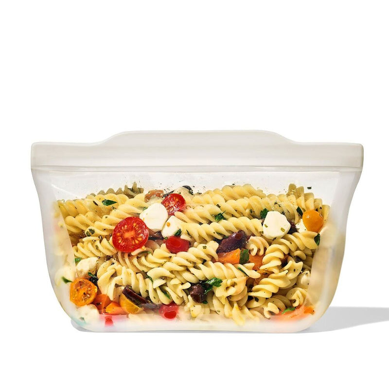 Silicone Reusable Bag - Stand-Up Quart (32 oz) - Oat P1