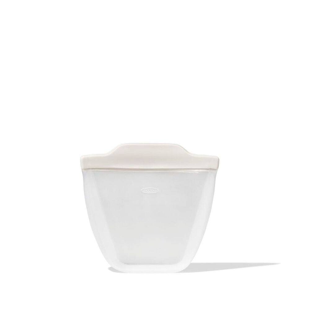 Silicone Reusable Bag - Stand-Up Cup (8 oz) - Oat H1