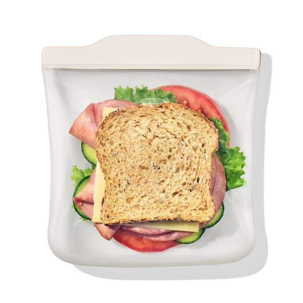 Silicone Reusable Bag - Sandwich Bag (28 oz) - Oat Z3