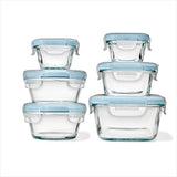 12-Piece Smart Seal Glass Container Set - Arctic Blue T1