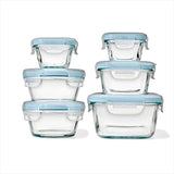 12-Piece Smart Seal Glass Container Set - Arctic Blue T1