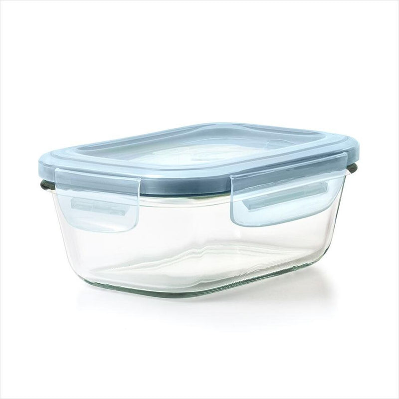 Smart Seal 1.6-Cup Glass Rectangle Container - Arctic Blue W5