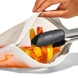 Silicone Reusable Bag - Stand-Up Half Gallon (64 oz) - Oat J9