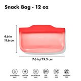 Silicone Reusable Bag - Snack Bag (12 oz) - Watermelon V5