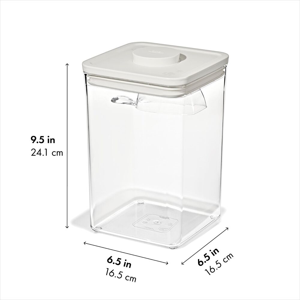 OXO Pet POP Container with Scoop — Big Square Medium — 4.4 Qt/4.2 L D8