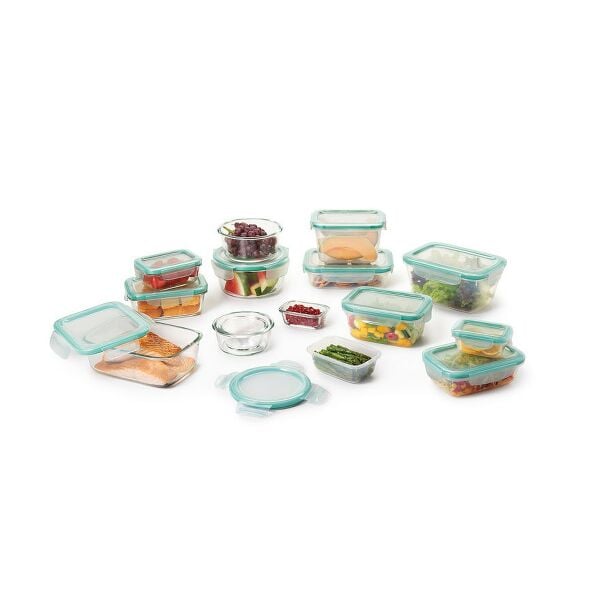 OXO Good Grips 30 Piece Smart Seal Glass & Plastic Container Set R8